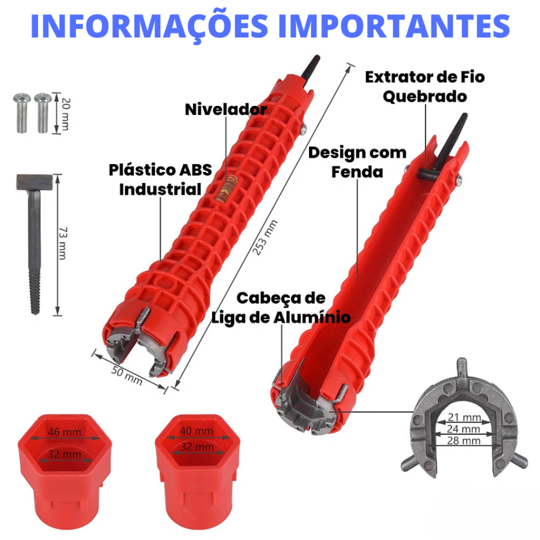 Chave Hidráulica 14 em 1 - COMPRE 1 LEVE 13 CHAVES ADICIONAIS - Futura Express